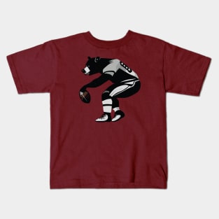 The Bear Playing American Football Kids T-Shirt